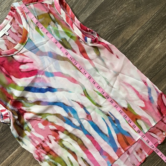 IRO Silk Rainbow Shayla Top Sheer Flowy Medium - Picture 3 of 5